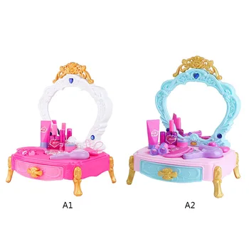 

Children Pretend Play Toys Girls Music Make Up Dressing Table Simulation Toy Girl Play House Simulated Makeup Toys