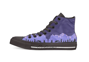 

Fellowship in the evening High Top Canvas Shoes Flat Casual Custom Unisex Sneaker Drop Shipping