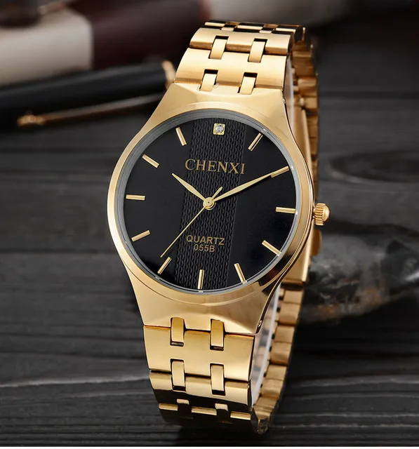 Chenxi 055B Brand Waterproof Women Man Lovers Gold Ladies Quartz Luxury Golden W Chenxi 055B Brand Waterproof Women Man Lovers Gold Ladies Quartz Luxury Golden W