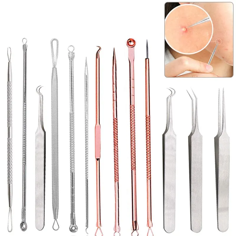 Blackhead Acne Remover Tools Acne Needles Stainless Steel Acne Tweezer