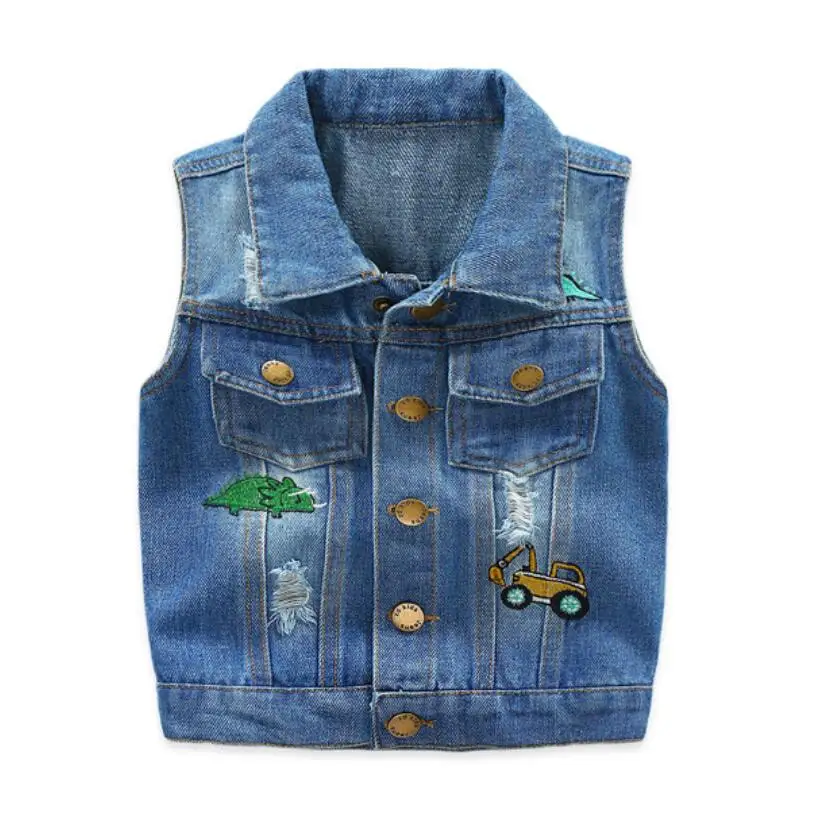 Kids Denim Vest boy Waistcoat Baby boys outerwear Spring Autumn
