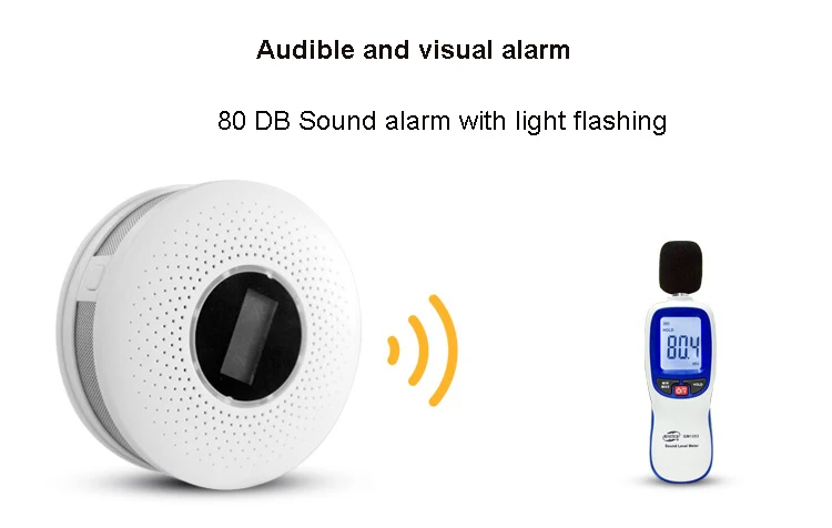 Беспроводной детектор дыма и CO пожарная Защита детектор угарного газа датчики сигнализации для дома охранная сигнализация с ЖК-дисплеем 85