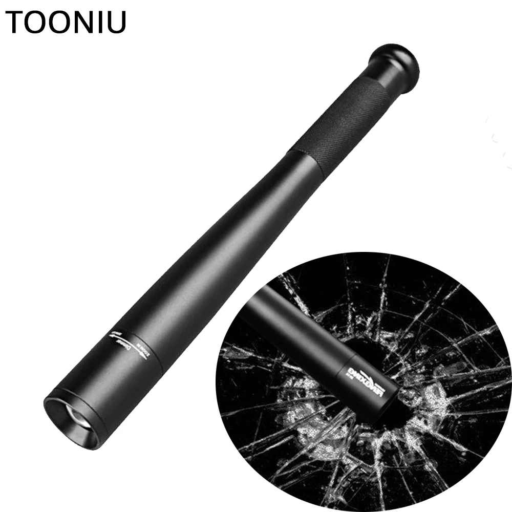 

Protable power Flashlight T6 focusing Wolfball baseball bat strong lighting LED 20W outdoor military anti-explosion flash light