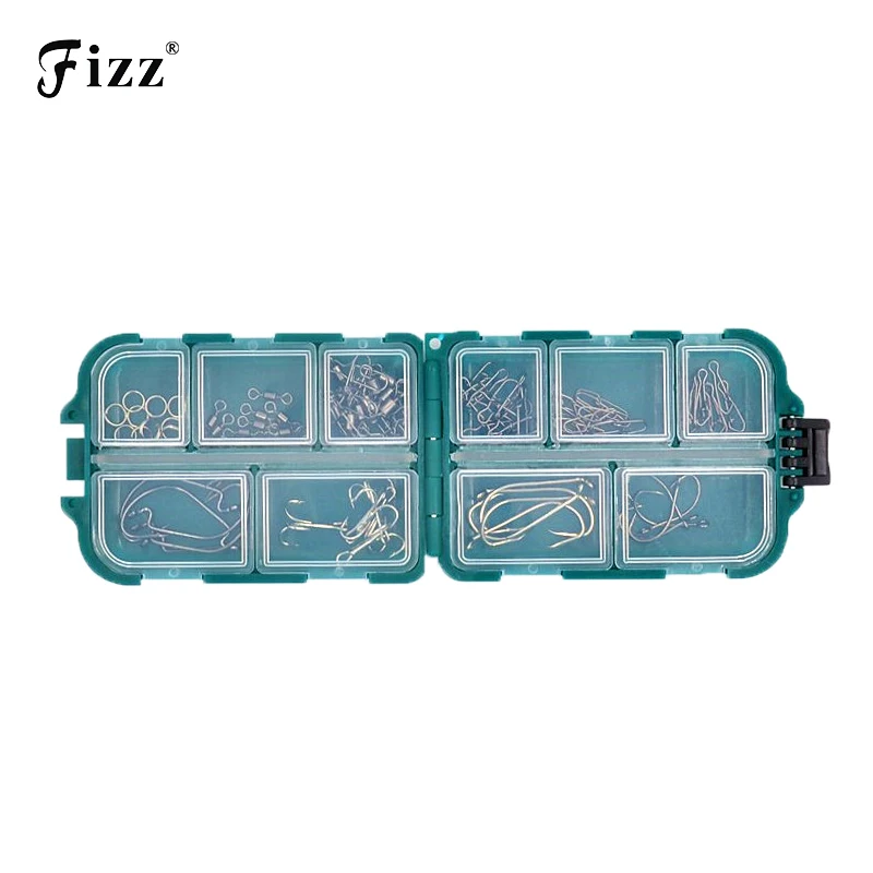 

80 Pcs /Set Fishing Accessories Tackle Box + Fishhooks,Ball Bearing Swivel Fishing Connectors,Interlock Snap Pins,O Split Rings