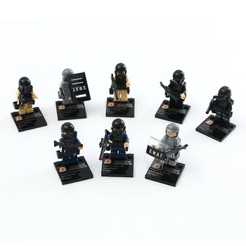 

8pcs/set Frontier Raid Camouflage Forces Military Soldier Model Building Block Bricks Compatible With Famous Brand Weapon