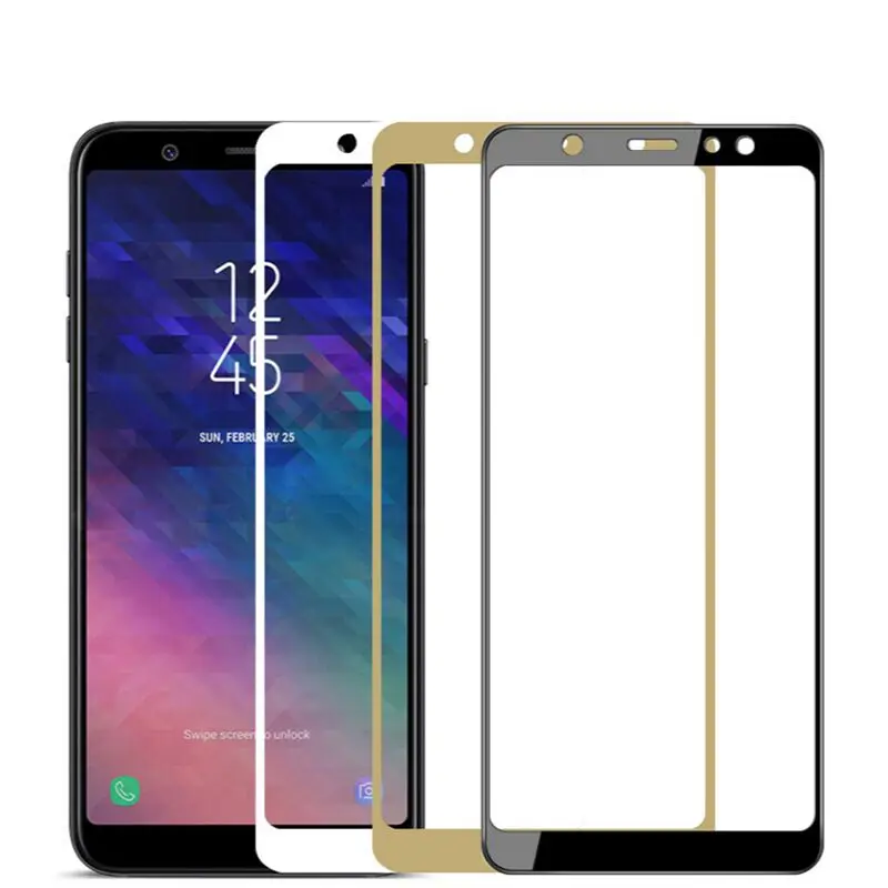 

Full Cover Protective Glass For Samsung Galaxy A8 A7 A6 J6 Plus 2018 Screen Protector For Galaxy J4 A750 Tempered Glass Film