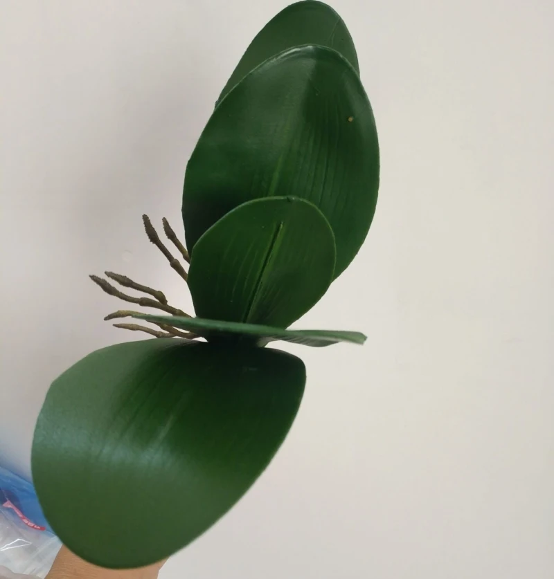 1 шт настоящий на ощупь фаленопсис искусственное растение с листьями лист декоративные цветы вспомогательный материал для цветочного оформления листья орхидеи