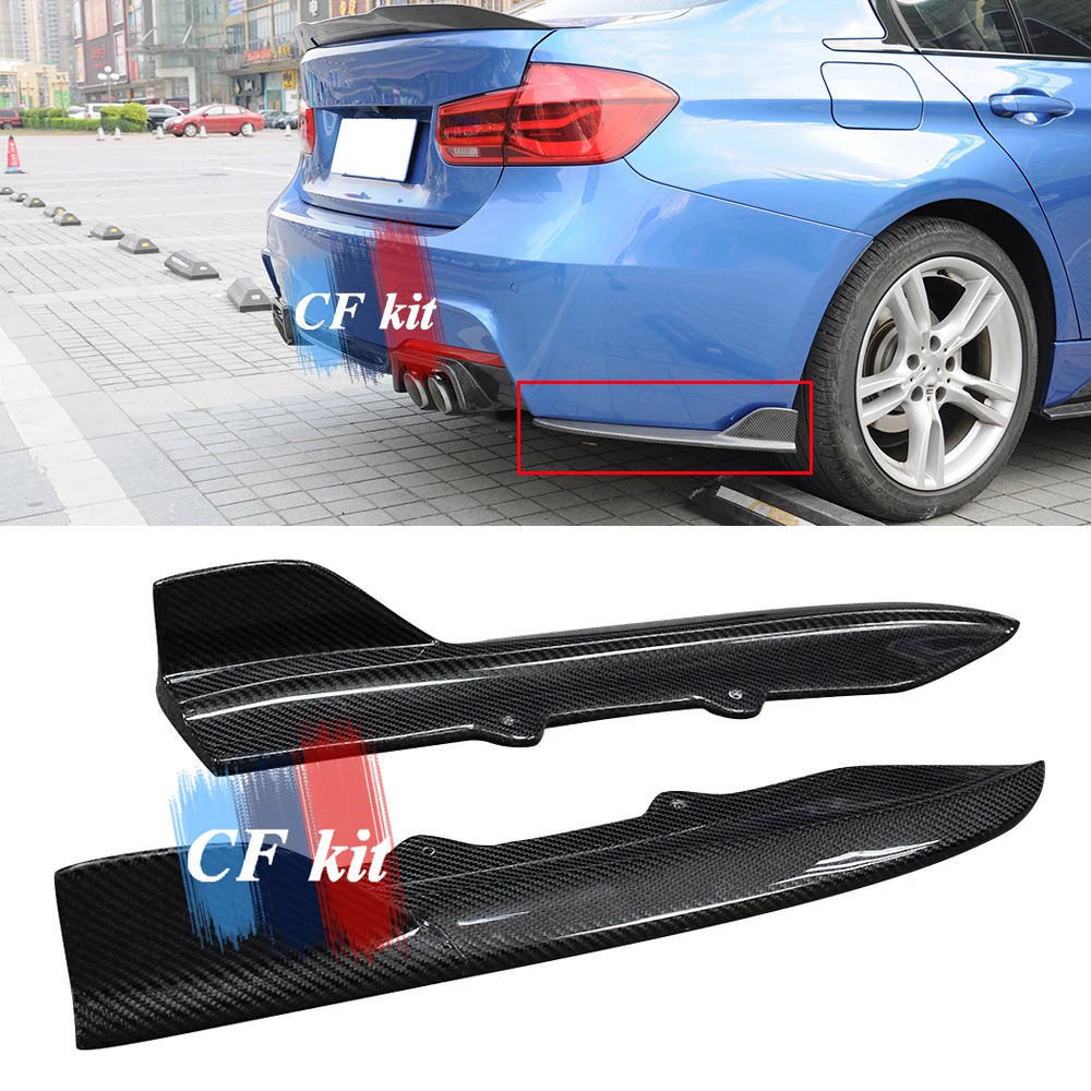 

CF Kit OTD Style Rear Bumper Lip Spoiler For BMW F30 MT Real Carbon Fiber M Tech Splitters Car Styling