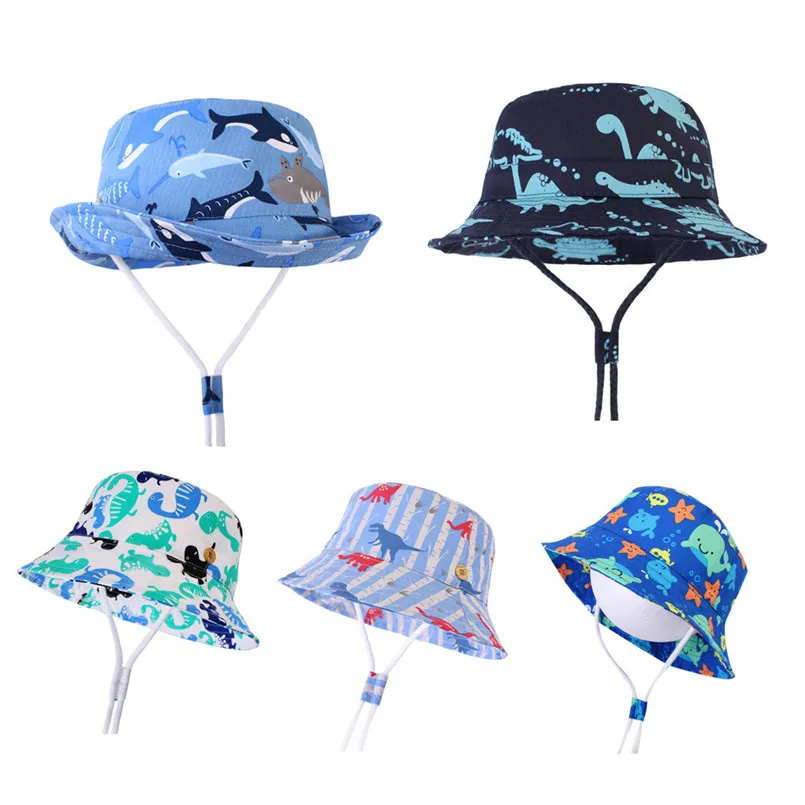 baby bucket hat with chin strap