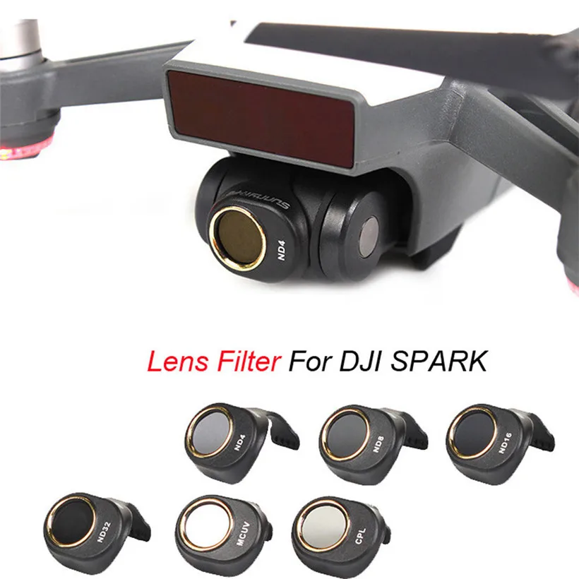 

MCUV/CPL/ND4/ND8/ND16 /ND32 For DJI SPARK Drone Gimbal Camera HD Lens Filter drop shipping 0807