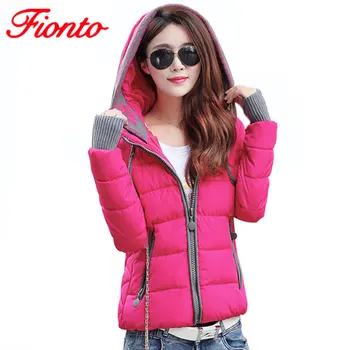 

2017 New Winter Jacket Women Winter Warm Down Jacket Thick Warm Hooded Parkas Women's Winter Coat Outwear With Gloves A1631