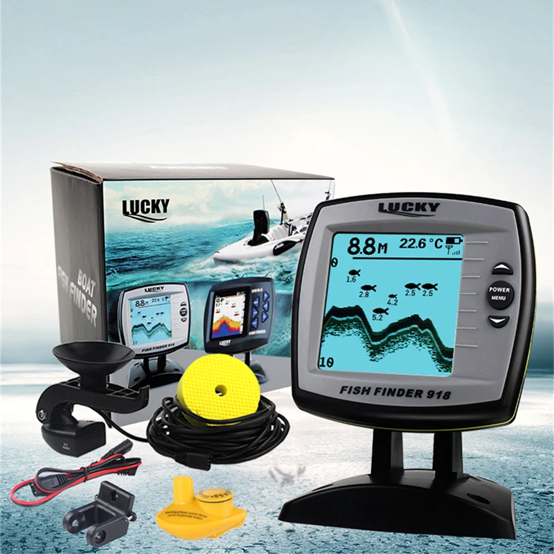 Lucky fish finder ff918 180W 2 in 1 wired and wireless fishfinders
