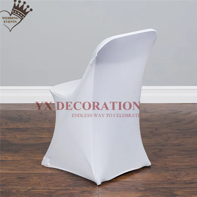 25 50 100pcs Lot Lycra Spandex Chair Cover For Folding Chair Stretch Chair Cover Event Hotel Festival Decoration