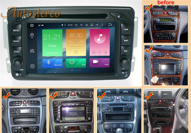 Sale Newest 4+64G Car DVD Player GPS Radio For Benz ML W163/CLK W209 2002-2005 C-Class W203 SLK Navigation Multimedia Headunit DSP 2