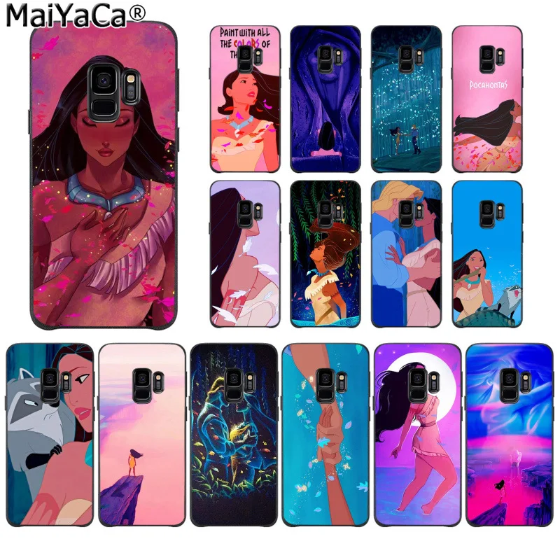 

MaiYaCa Pocahontas TPU black Phone Case Cover Shell for Samsung S9 S9 plus S5 S6 S6edge S6plus S7 S7edge S8 S8plus
