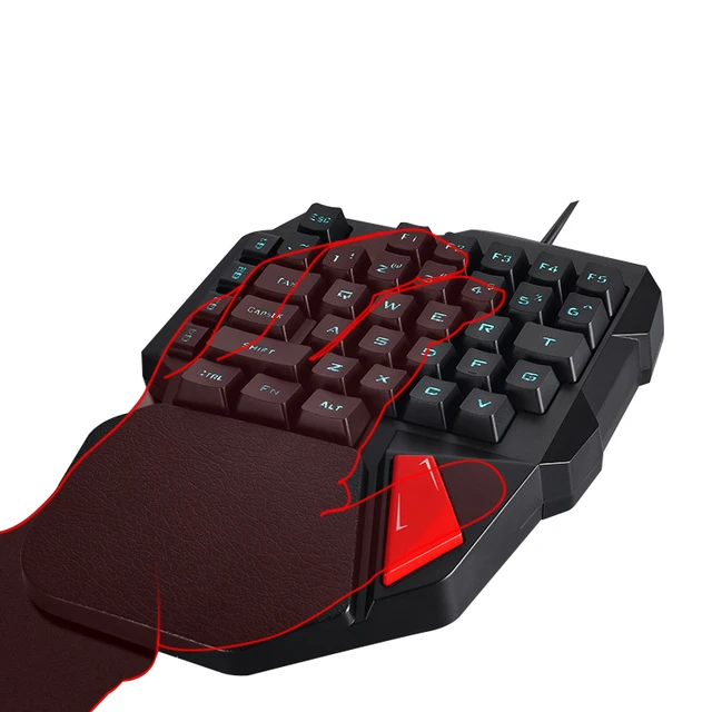 Cheap K108 Gaming Keyboard 38 Keys Mechanical Keypad Mini Ergonomic USB Wired RGB Backlit Game Keyboard for LOL Gamer Laptop Dota2 PC