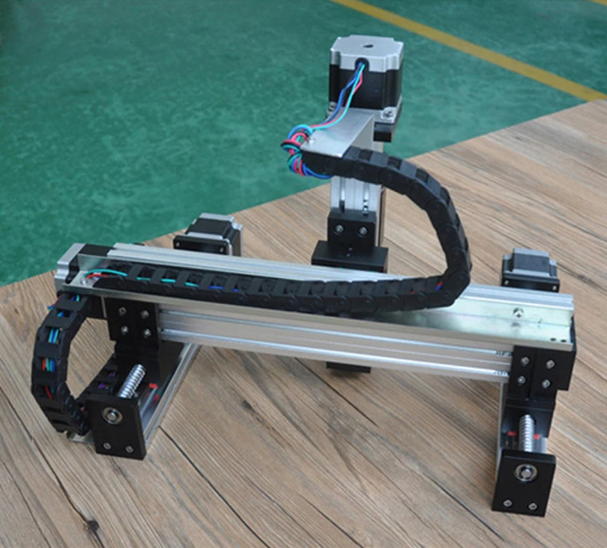 cnc ball screw linear guide rail slide motion actuator XYZ stage table  robotic arm Z axis 100mm router with nema23 stepper motor