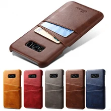 Для Samsung Galaxy S8 S8 Плюс Case Vintage PU Кожаный Бумажник Coque Слоты Для Карт Hard Back Case Cover For Samsung Galaxy S8 S8 Плюс