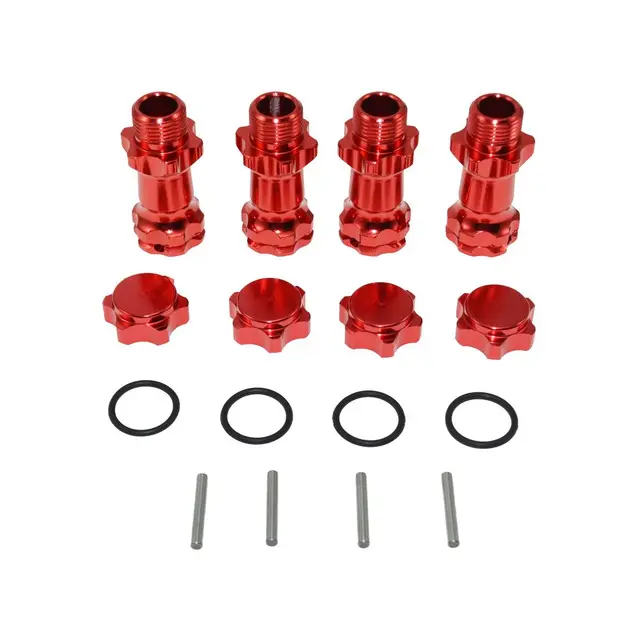 Cheap 4Pcs RC 1/8 Aluminum M17 17mm Wheel Hex Hub M37 37mm Extension Adapter Long Combiner Coupler for RC Car HSP Axial Traxxas Parts