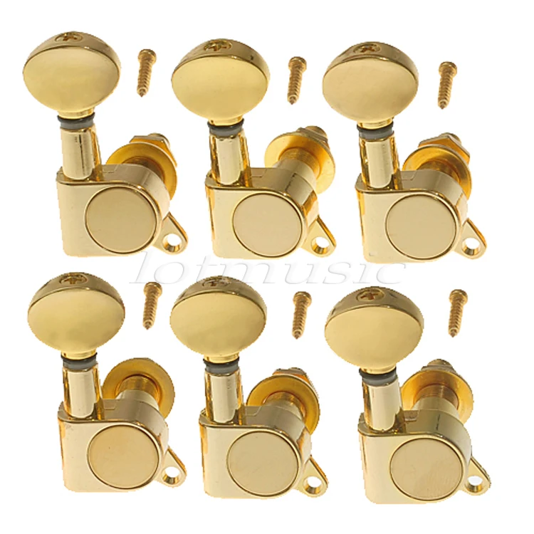 Gold Guitar String Tuning Pegs Tuners Machine Heads Set(6R) | Спорт и развлечения