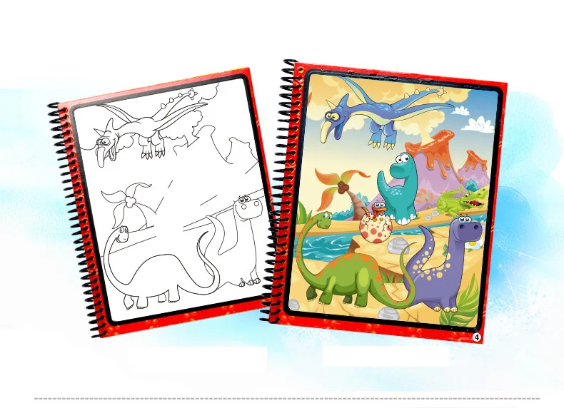 Волшебная книга для рисования водой раскраска набор для рисования книга с ручкой для воды доска для рисования для развивающая игрушка подарок