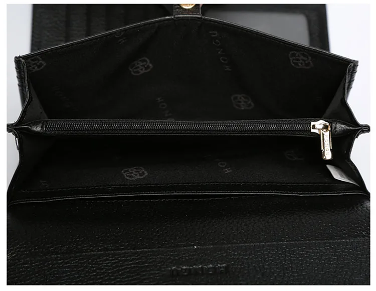Fashion luxury Long Women Wallets Coin Pocket Multi-function Hand bag Bifold Hasp Female Dollar Bag Girl Natural Genuine Leather  614