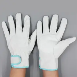 1 пара белые рабочие перчатки износостойкие электрические сварочные паяльные защитные рабочие перчатки металлические рабочие перчатки