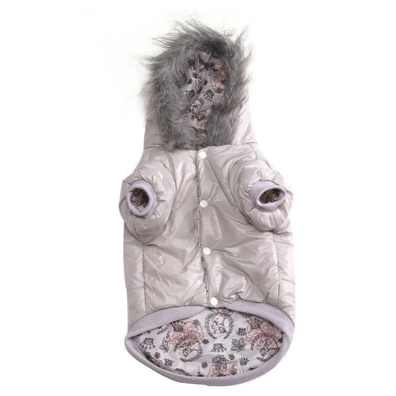 Зимняя одежда для собак зимнее пальто для собак водонепроницаемый теплый комбинезон пальто для щенков Чихуахуа для маленьких и больших собак Толстовка размера XL - Цвет: gray