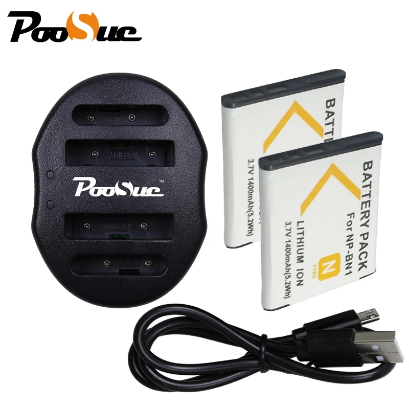 2x1400 mAh NP BN1 для SONY батарея + USB двойное зарядное устройство Sony DSC W380 W390 W320 W630 TX5 камера