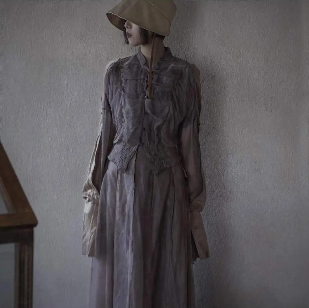 

2019 fashion new women silk patchwork jacket coat ddxgz2