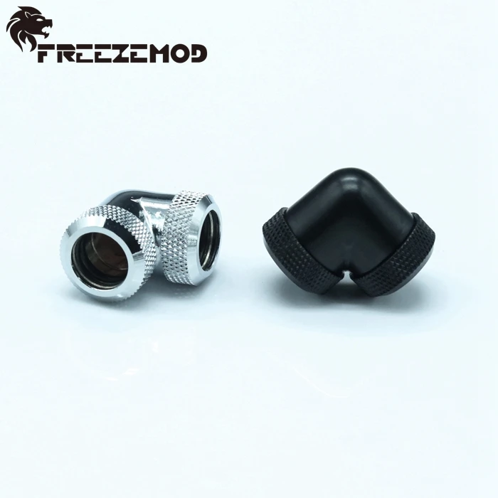 

FEEEZEMOD OD14mm Hard tube - 90 degree double side fitting computer pc water cooler fitting OD14mm hard pipe. HYGKN-T90