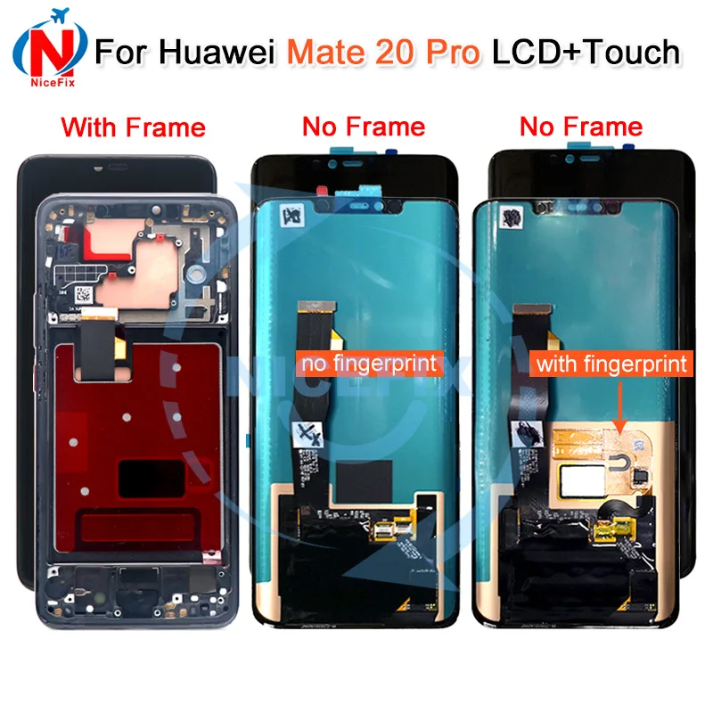 6,39 3,5 дюйма ЖК для huawei mate 20 Pro ЖК-дисплей кодирующий преобразователь сенсорного экрана в сборе Замена с рамкой отпечатков пальцев