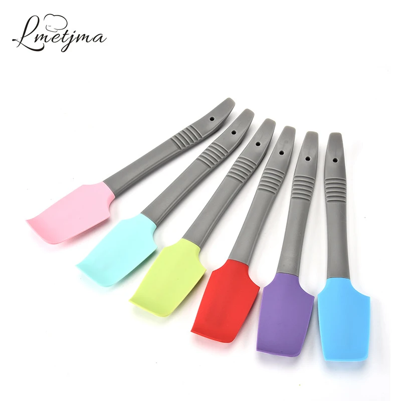 

LMETJMA Heat Resistant Silicone Spatulas Flexible Cake Spatulas Cake Smoother Polisher Tools Fondant Sugarcraft Cream Mixer