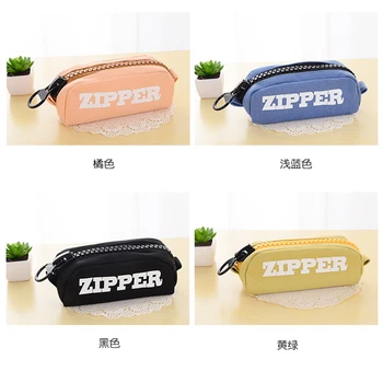 

K512 South Korea stationery simple small fresh pencil pencil box canvas large capacity for creative learning supplies wholesale