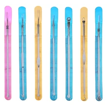 7 шт лица для ухода за кожей, против акне прыщи комедоны иглы чёрные точки пятно экстрактор для удаления экстрактор для пор и угрей, инструмент для удаления