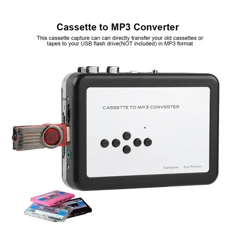 Портативный плеер для оцифровки кассет с выходом MP3 конвертер USB флэш-накопитель аудио Захват музыкальный плейер Волкман плеер