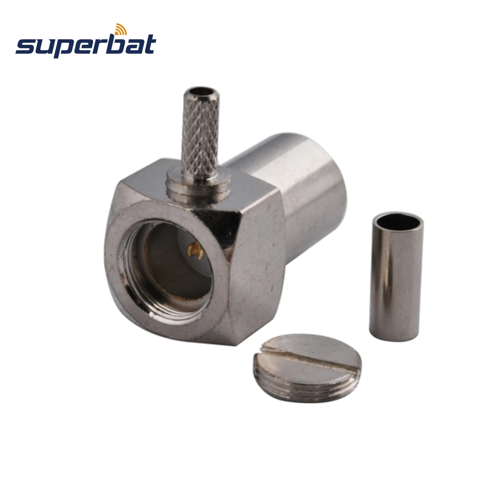 Superbat ТВ обжимной разъем Женский прямоугольный РЧ 50ohm для CC tv CA - Цена: 