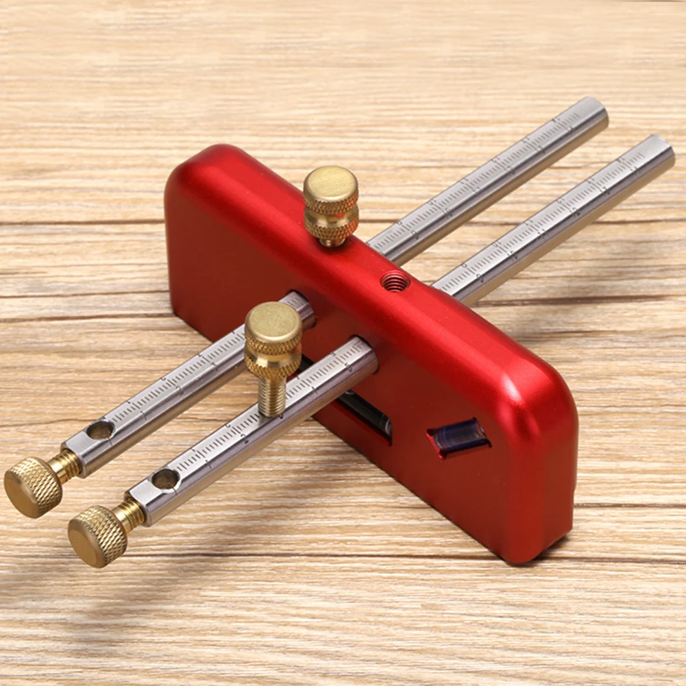 

Durable Scribe Gauge Center Finder Marking Ruler Strong Multifunction Woodworking Tool Adjustable Aluminium Alloy DIY