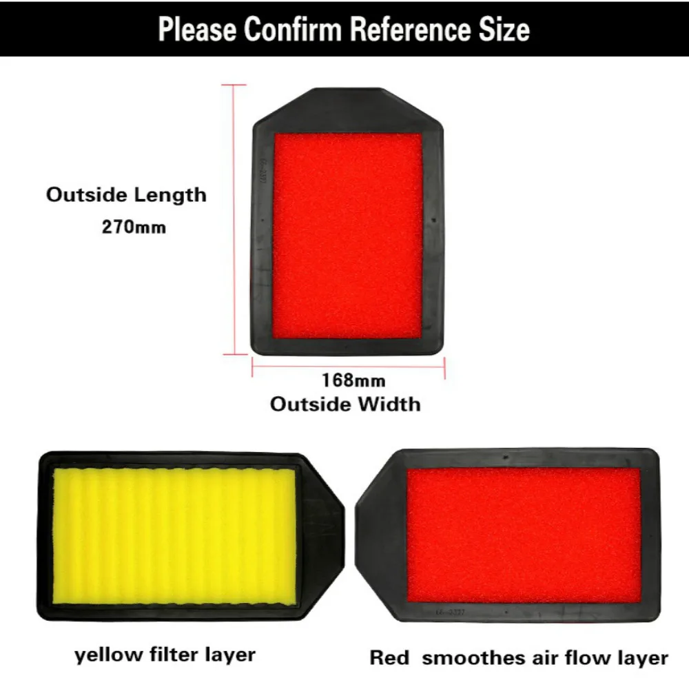 Filtro de aire del coche de alto flujo filtro de aire del automóvil Super híbrido filtros de aire para HONDA CRV CR-V 2.4L 2007-2011 (encuentro KN 33-2377)