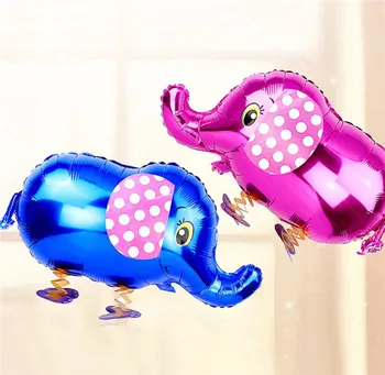 

cartoon hat Cute Cartoon Animals Pet Walking Elephant Foil Aluminum Balloon Inflatable Air Balloons Birthday Party Decoration