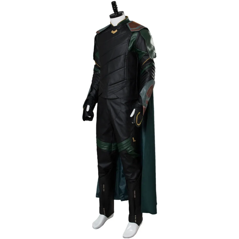 Thor 3 Ragnarok Loki костюм для косплея Взрослый мужской Локи полный комплект