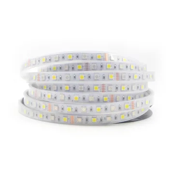 

100M 20X5M DC12V RGBW 5050 SMD LED strip Light IP67 Waterproof RGB+CW(RGB+Cool White) 60Leds/M 300 LEDS White PCB