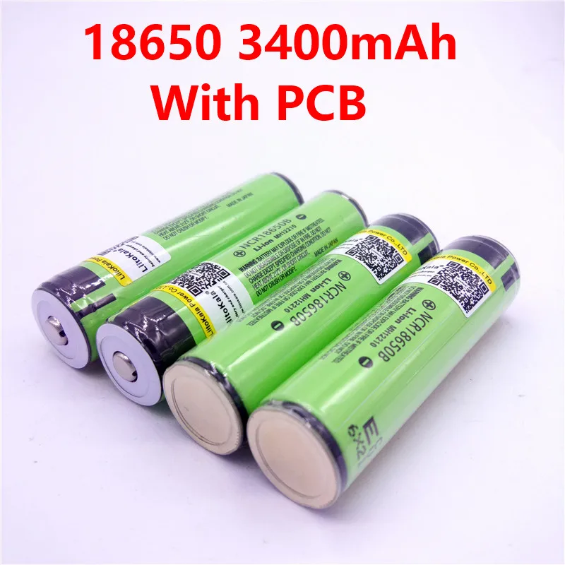 LiitoKala 3,7 V NCR 18650B 3400 3400mAh аккумуляторные батареи банк мощности для фонарика(PCB