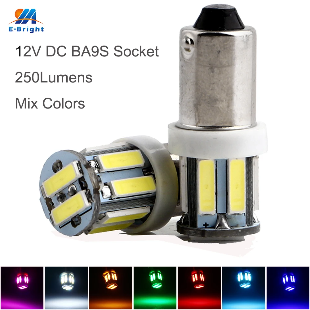 YM E Bright BA9S Led 12 В DC T4W T11 7014 10 SMD лампа заднего хода Автомобильные светодиодные лампы