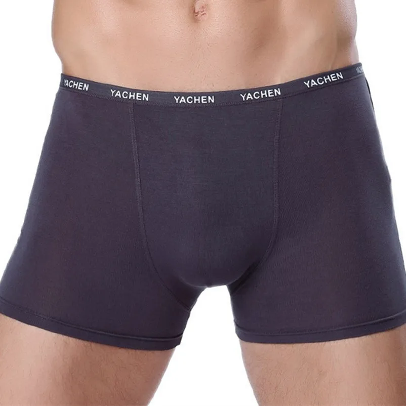 Мужские мягкие дышащие боксеры, комфортные Однотонные трусы, 1 шт.|boxer shorts|underwear malebreathable underwear | АлиЭкспресс