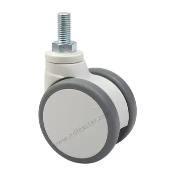 

1PC EDL Medical Casters Wheels 3 Inch 80Kg TPE Wheels Castors Thread Screw Bearing Swivel Roller for hospital bed casters wheels