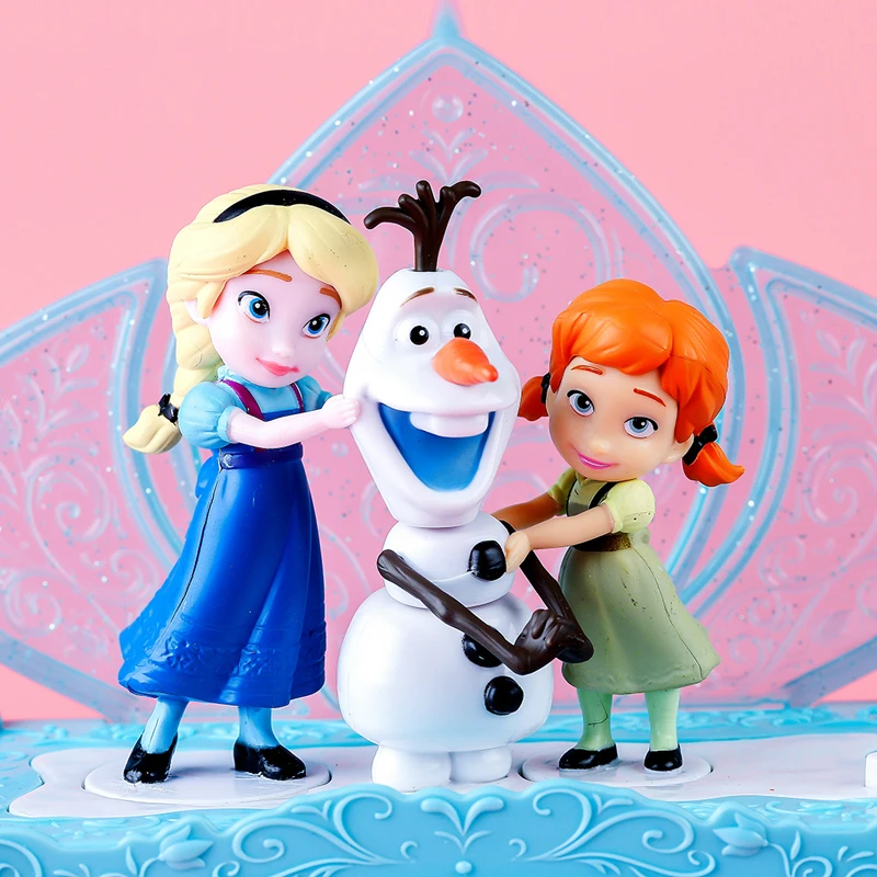 Disney Frozen музыкальная шкатулка принцесса Эльза Анна Олаф фигурки модель игрушки
