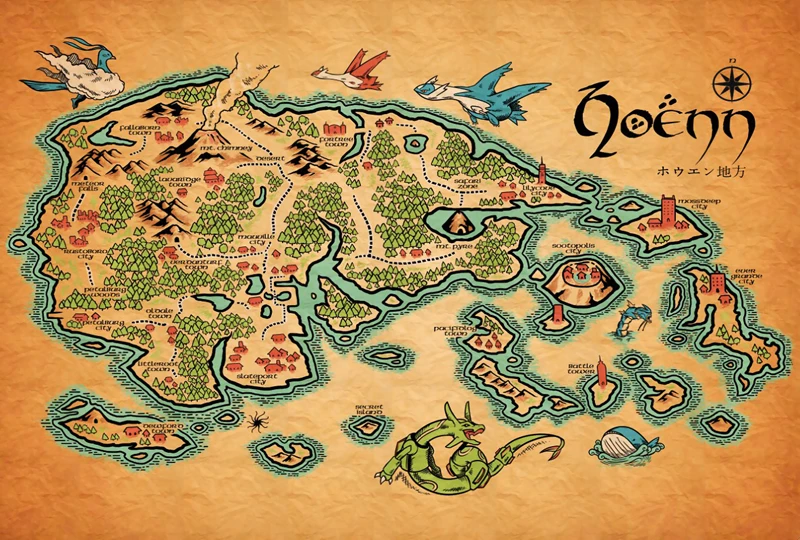 D004 Pokemon Gaming Map Nintendo Custom Silk Poster Art Print Canvas Painting Wall Posters Painting Calligraphy Aliexpress