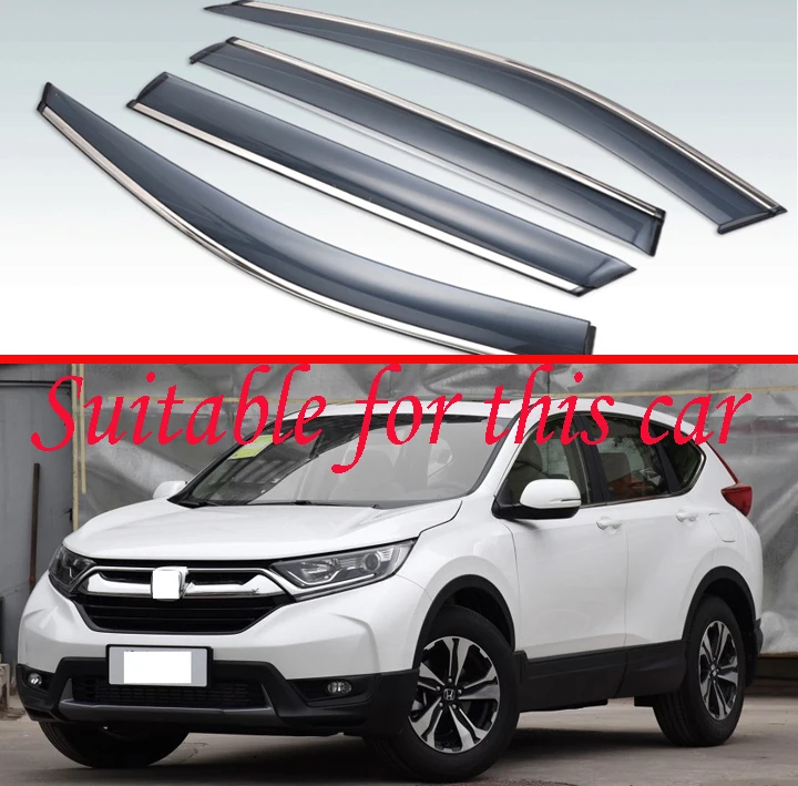 

For Honda CRV CR-V 2017 2018 2019 Plastic Exterior Visor Vent Shades Window Sun Rain Guard Deflector