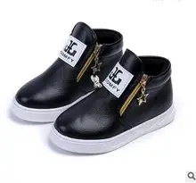 Nova Marca Crianças Sapatos Casuais Meninos Meninas de Couro Sapatos De Desporto Sapatilhas Do Bebê Doce Cor Crianças Doces Martin Botas de Neve